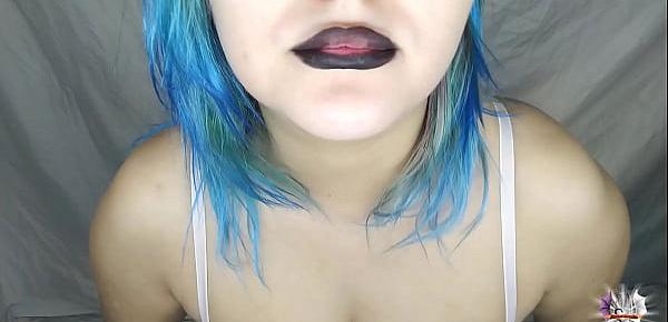 Mouth fetish, I paint my lips with lipstick